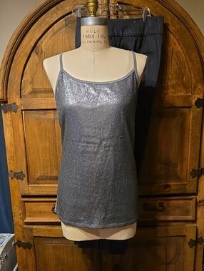 torrid Silver Sequin Spaghetti-Strap Tank